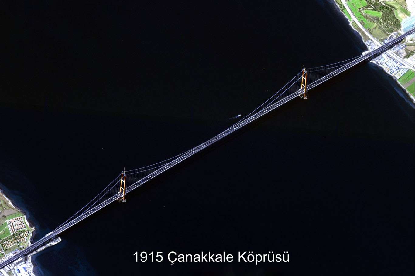 1915 Çanakkale Köprüsünün uydu görüntüsü paylaşıldı 1915 Çanakkale Köprüsünün uydu görüntüsü paylaşıldı